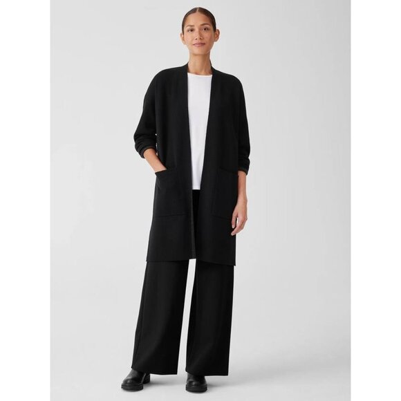NWT Eileen Fisher Fine Merino Long Cardigan in Regenerative Wool Size Medium - Picture 1 of 7